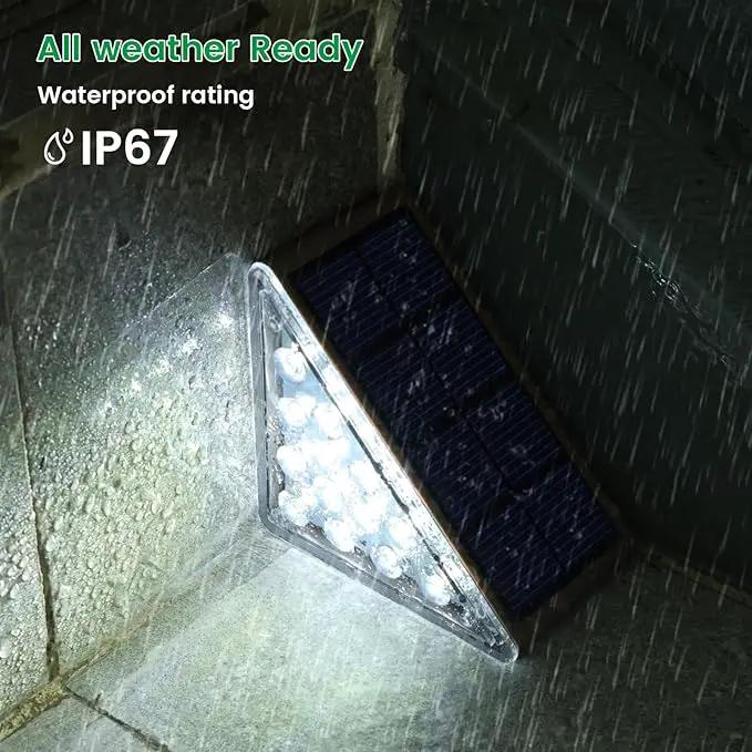Solar Step Lights - 12 Pack, Waterproof IP67, Deck & Staircase Lights, Patio & Front Step (Cool Brown) by GreenHaven Gardens