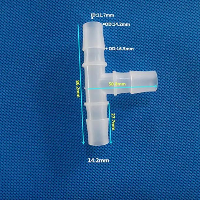 Unifizz T - Piece Hose Equal Paths Tube Accessories,14.2mm Equal Paths Plastic Hose Tube Connector For Cooling Watering Irrigation, Transparent, 10Pcs by GreenHaven Gardens