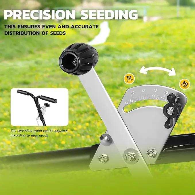 DNA MOTORING Walk Behind Push Broadcast Spreader,125 LB / 60L Capacity, Multi Use Tool for Fertilizer, Grass Seed, Salt, Ice Melt, Lawn and Garden Seeder, with Wheels, TOOLS-00611 by GreenHaven Gardens