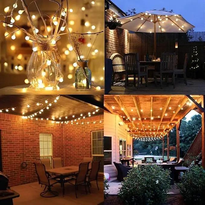 Globe String Lights Plug in 65.6 Feet 150 led,8 Modes Fairy String Lights,Indoor String Lights for Bedroom,Classroom,Outdoor String Lights for Patio,Garden,Party,Wedding-Warm White by GreenHaven Gardens
