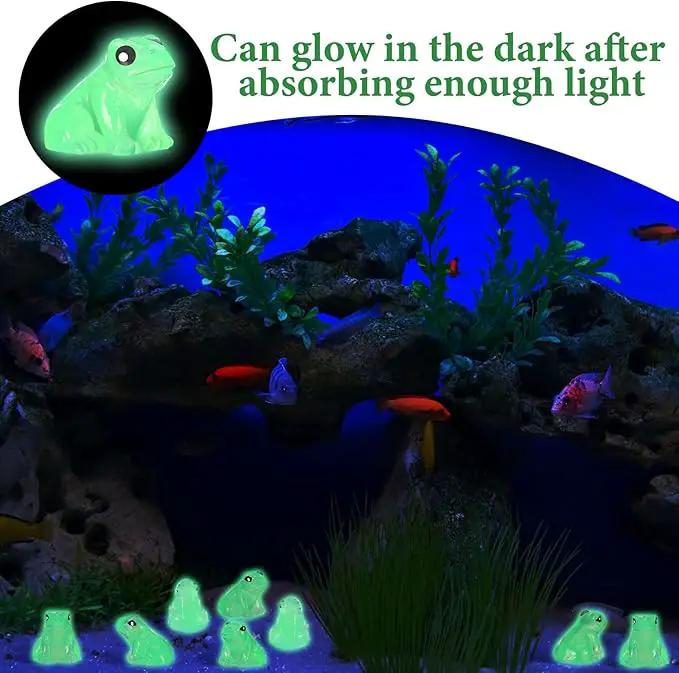 Shappy 140 Pcs Resin Mini Frogs Miniature Figurines Animals Glow in The Dark Tiny Frogs for Garden Landscape Micro DIY Ornament Accessories Home Decor by GreenHaven Gardens
