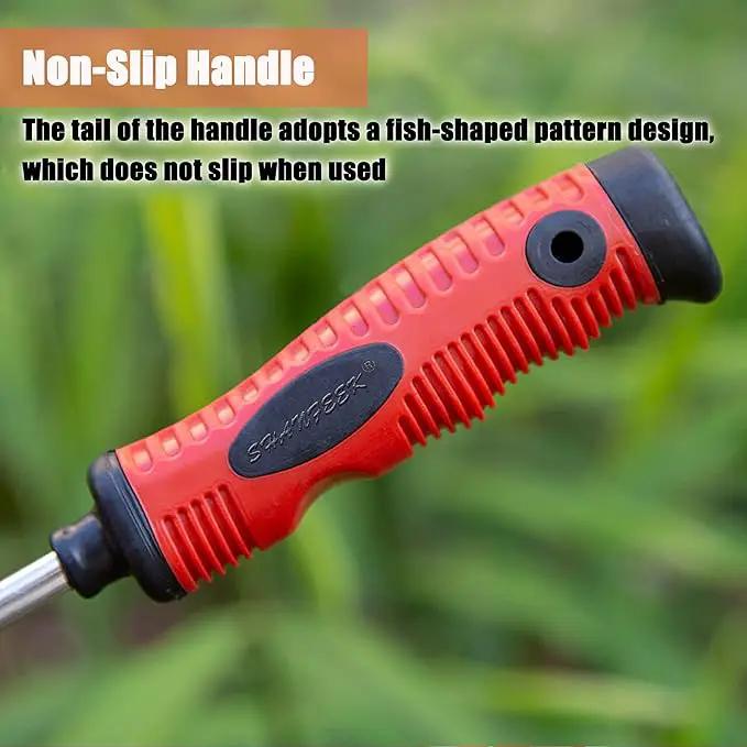 SHANFEEK Weeding Hoe Gardening Hand Tools Hollow Hoe for Weeding 15-Inch Weed Removal Tool for Yard with Rubber Non-Slip Handle(Hollow) by GreenHaven Gardens