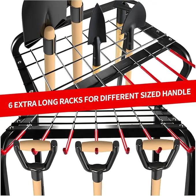 Trieez Garden Tool Organizer for Garage, Yard Tool Organizer with Hooks for Garage Organization and Storage - Sturdy Yard Tool Holder, Tool Rack for Shed, Outdoor, Tool Stand by GreenHaven Gardens