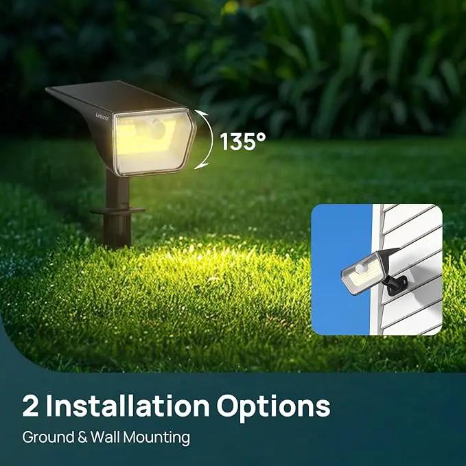 Linkind Solar Lights Outdoor Waterproof IP67, 3000K/6500K Solar Motion Sensor Lights with 6 Modes, 60 LEDs Solar Powered Spot Lights Outside Landscape Lighting for Garden Yard Pathway, 4 Pack by GreenHaven Gardens