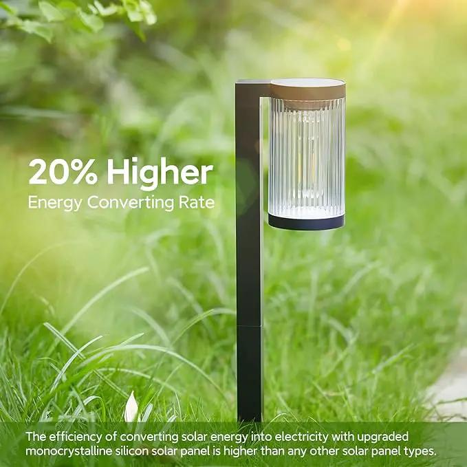 Solar Pathway Lights Outdoor, 2 Pack Upgraded Solar Outdoor Lights Super Bright Up to 12Hrs, IP65 Waterproof Solar Garden Lights Outdoor Solar Lights for Outside Yard Landscape Path Walkway by GreenHaven Gardens