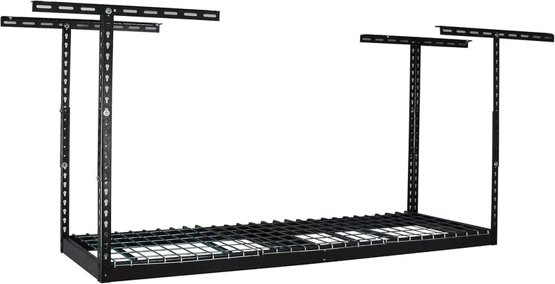 MonsterRax Overhead Garage Storage Rack 2 x 6 Ceiling Rack for Garage Shelving, Organization, & Storage, Adjustable Hanging Storage for Bikes, Equipment & Bins (Hammertone, 24"- 45" Ceiling Drop) by GreenHaven Gardens
