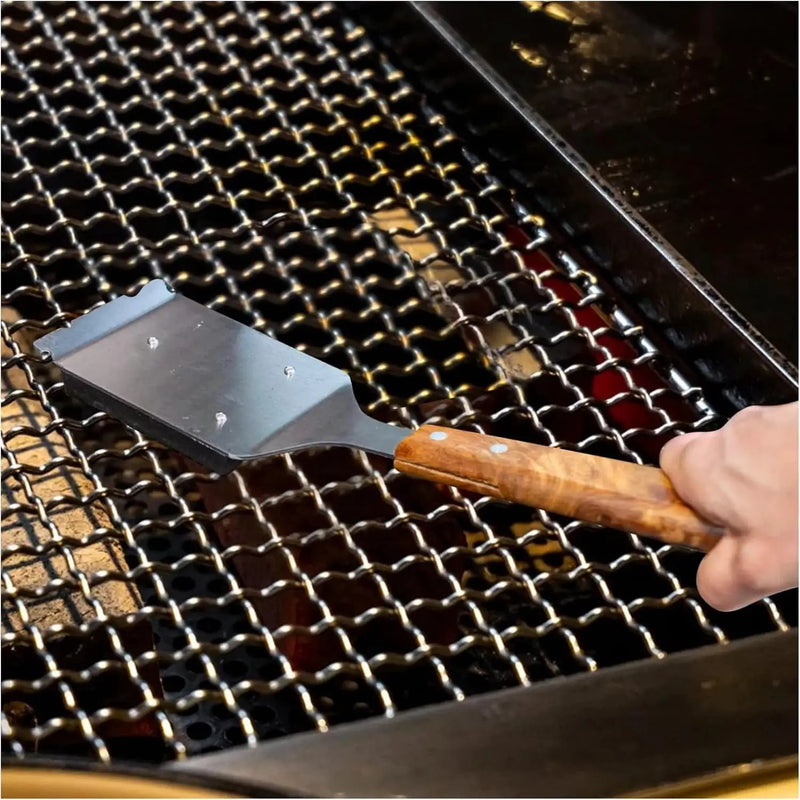 Barbecue Grill Brush and Stainless Steel Scraper Scraper Extended Large,Large Wooden Handle, Wire BBQ Grill Brush for Outdoor Grill - No Scratch- BBQ Grill Brush for Any Grill by GreenHaven Gardens