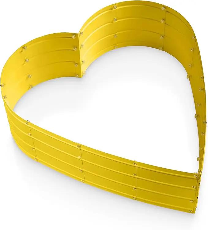Galvanized Raised Garden Beds Outdoor // Planter Raised Beds for Gardening, Vegetables, Flowers // Large Metal Garden Box (Yellow) // Tool-Free Assembly by GreenHaven Gardens