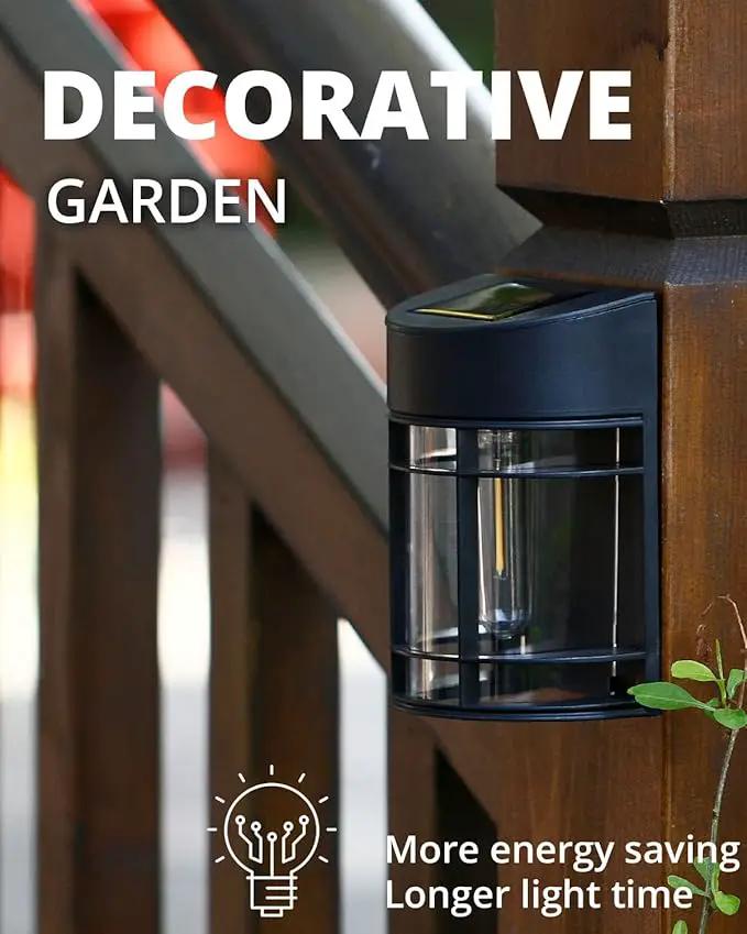 Solar Fence Lights, 12 Pack Waterproof Solar Lights Outdoor, Outdoor Solar Lights for Fence Garden Yard Step Deck Stairs by GreenHaven Gardens