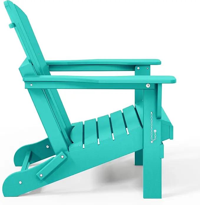 Westin Outdoors Laguna WO Home Outdoor Adirondack Folding Chair Lounger Seat Traditional Retro Home Furniture for Beach, Balcony, Backyard, Lawn, Patio, Pool, Deck, Garden (Turquoise) by GreenHaven Gardens