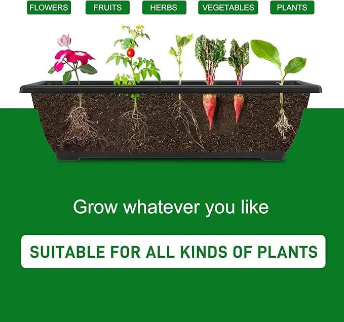 Outvita 4.4 FT Vertical Garden Bed, 5 Tier Vertical Raised Planter, Removable Black Raised Bed Box with 4 Wheels, Movable Elevated Vegetable Flower Planter for Patio Yard Indoor Outdoor by GreenHaven Gardens