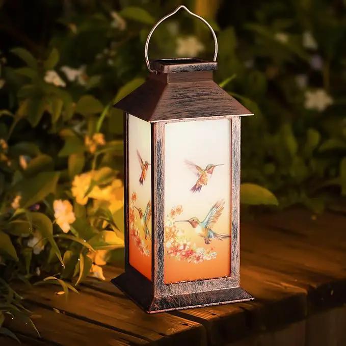 Solar Lantern Outdoor Waterproof Hummingbird Garden Decor Birthday Gifts for Women Mom and Grandma Solar LED Plastic Decorative Hanging Light for Yard(Hummingbird ) by GreenHaven Gardens
