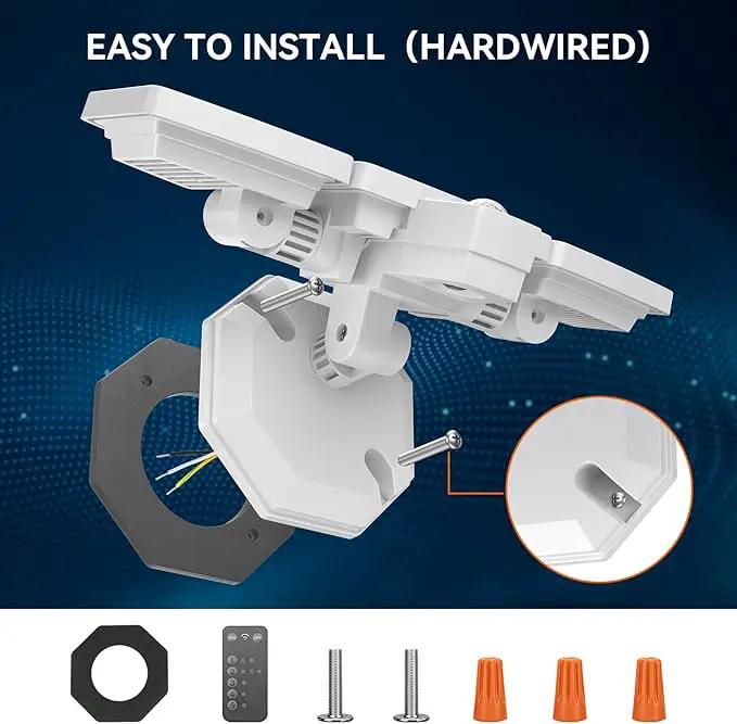 65W LED Flood Light Outdoor, 6500LM, Waterproof, 6500K Motion Sensor Flood Lights Outdoor with Adjustable 3 Head Detected Floodlight for Outside Entryway Garage, Yard, Porch, White by GreenHaven Gardens