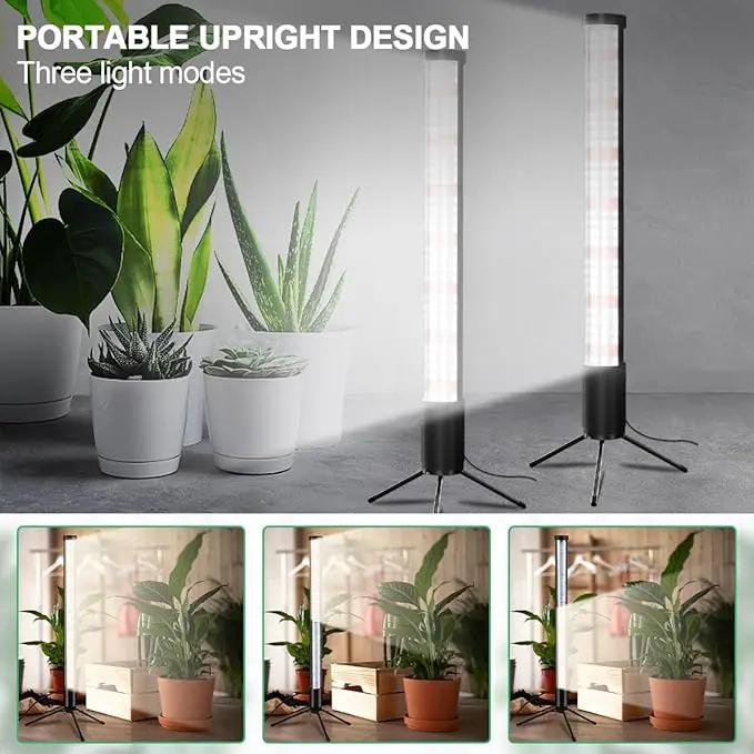 2-Pack, T10 Vertical Grow Light, 6000K Full Spectrum Desktop Plant Light 18.9",Hung or Stood, with 3 Modes & 5 Dimming Levels, Suitable Small & Medium Plants Indoors, Auto On Off Timing 4/8/12/18Hrs by GreenHaven Gardens