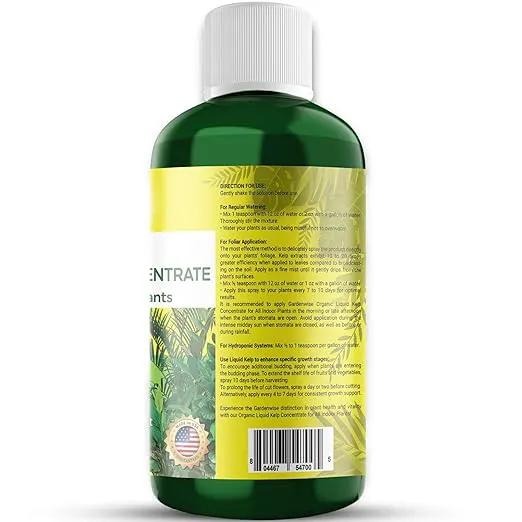 Organic Premium Kelp Seaweed Fertilizer - Liquid Hydroponics Fertilizer - Liquid Plant Food - Nutrient-Rich Soil Enhancer - Natural Plant Food for All Indoor Plants (16 oz) by GreenHaven Gardens