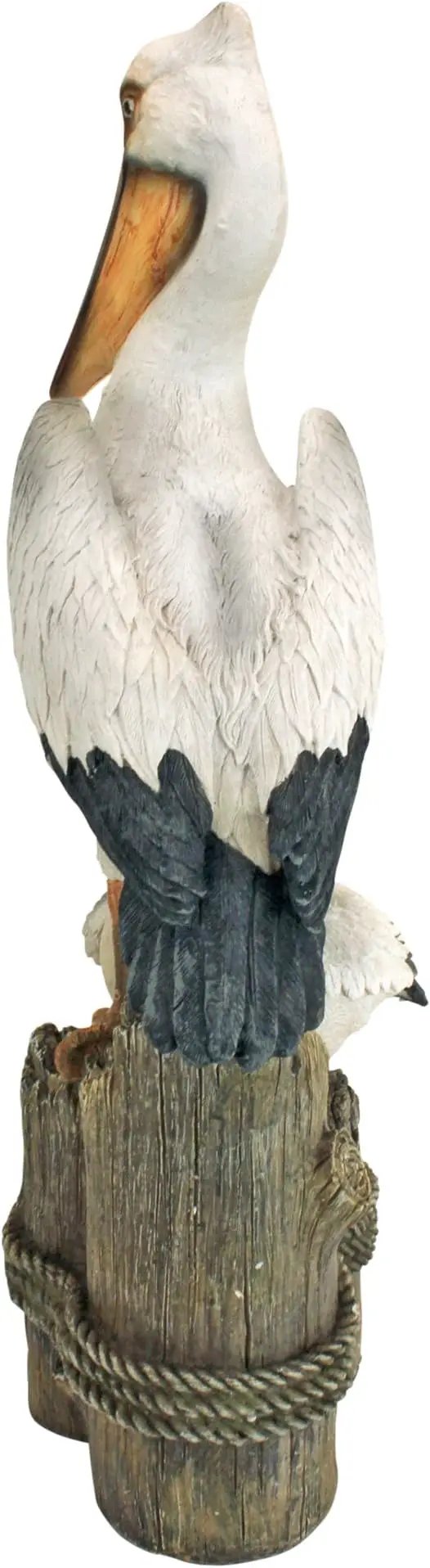Design Toscano Coastal Decor Ocean's Perch Pelicans Garden Bird Statue, 9 Inch Wide, 24 Inch Tall, Cast Stone Resin, Full Color Finish by GreenHaven Gardens