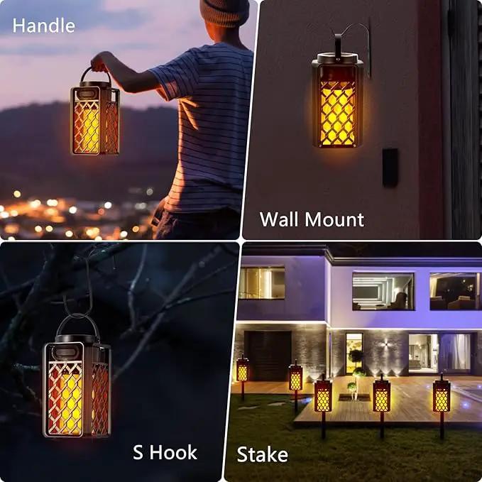 Outdoor Bluetooth Speaker,Wireless Bluetooth Speaker with Torch Light,IP65 Waterproof LED Flame Atmosphere Lantern Speaker for Party Garden Camping Patio Men Women Couples Dads Moms by GreenHaven Gardens