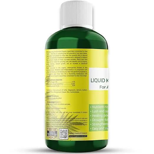 Organic Premium Kelp Seaweed Fertilizer - Liquid Hydroponics Fertilizer - Liquid Plant Food - Nutrient-Rich Soil Enhancer - Natural Plant Food for Aloe Vera (16 OZ) by GreenHaven Gardens
