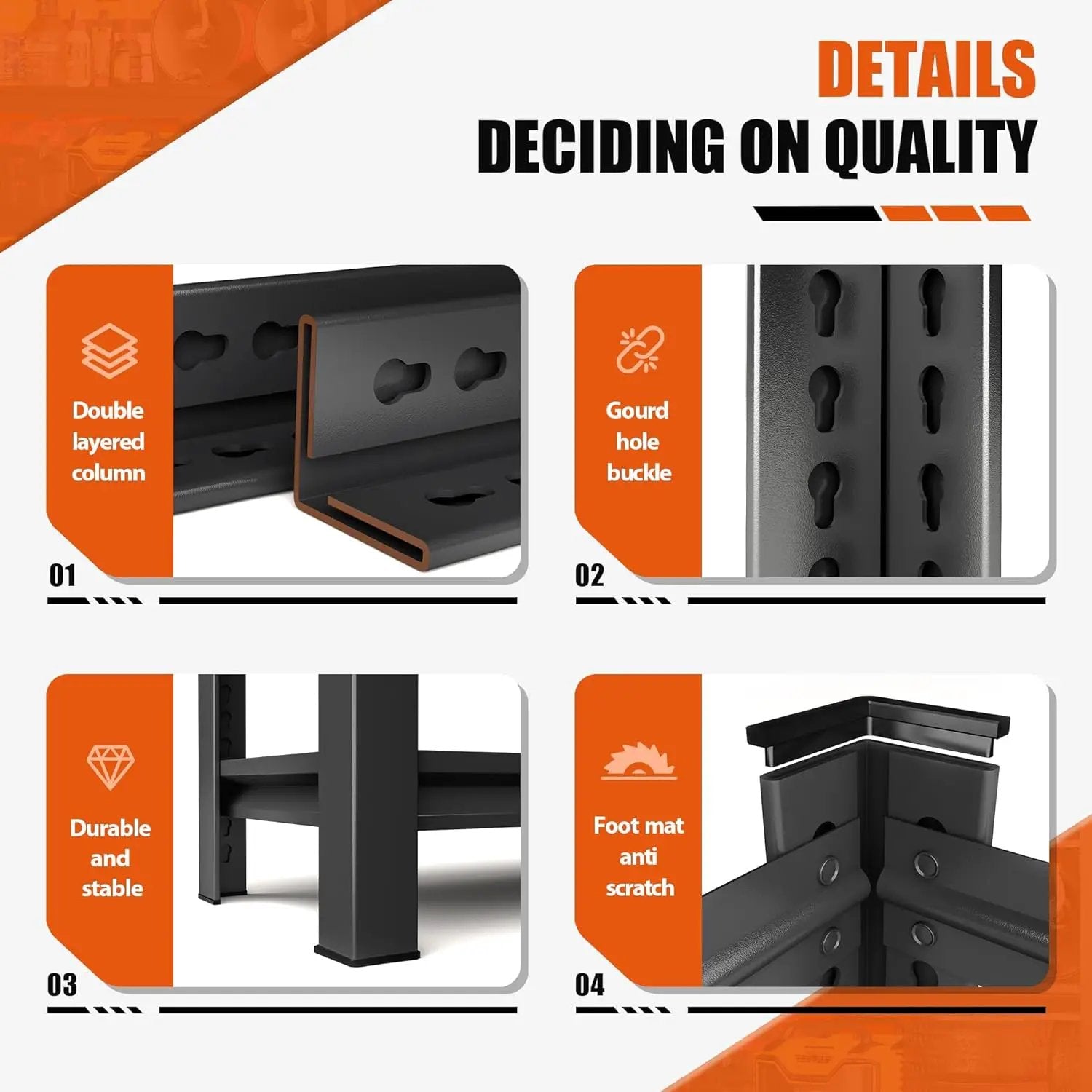 Heavy Duty 5-Tier Garage Shelf Steel Unit 3000lb Capacity | Garage & Basement Storage | Industrial Metal Shelving for Warehouse Workshop | Adjustable Rust-Resistant (72"H x 36"W x 16"D, Black) by GreenHaven Gardens