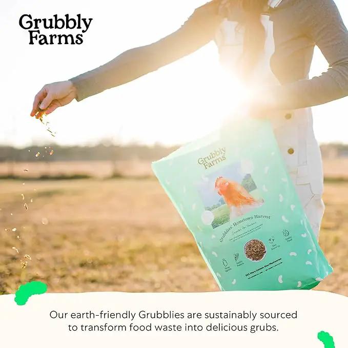 Grubblies - Black Soldier Fly Larvae for Chickens - Chicken Treats Grown in The US and Canada - for Strong Eggshells and Healthy Feathers - Grubblies Hometown Harvest 5LB by GreenHaven Gardens