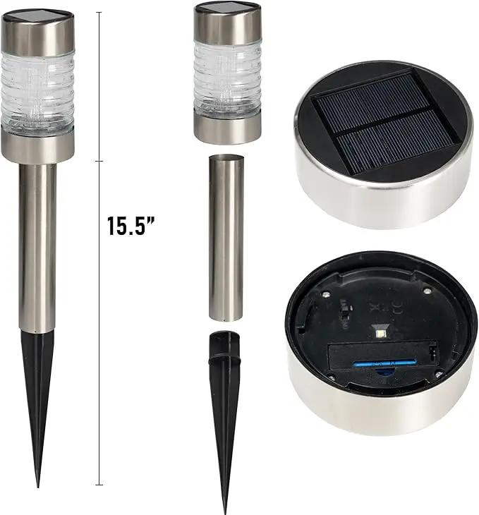 Dazzle Bright Solar Pathway Lights Outdoor, 12 Pack LED Solar Powered Waterproof Garden Lights, Landscape Lighting for Walkway Driveway Lawn Patio Yard Decoration, Warm White by GreenHaven Gardens