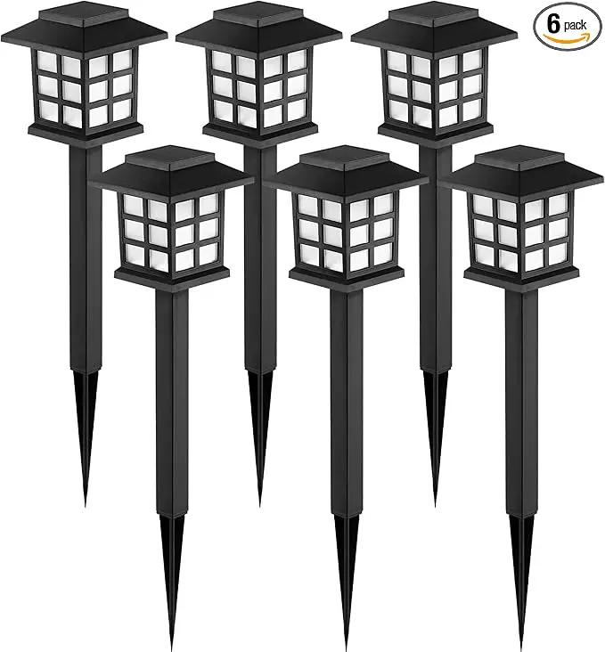 GIGALUMI Solar Outdoor Lights，6 Pack LED Solar Lights Outdoor Waterproof, Solar Walkway Lights Maintain 10 Hours of Lighting for Your Garden, Landscape, Path, Yard, Patio, Driveway by GreenHaven Gardens