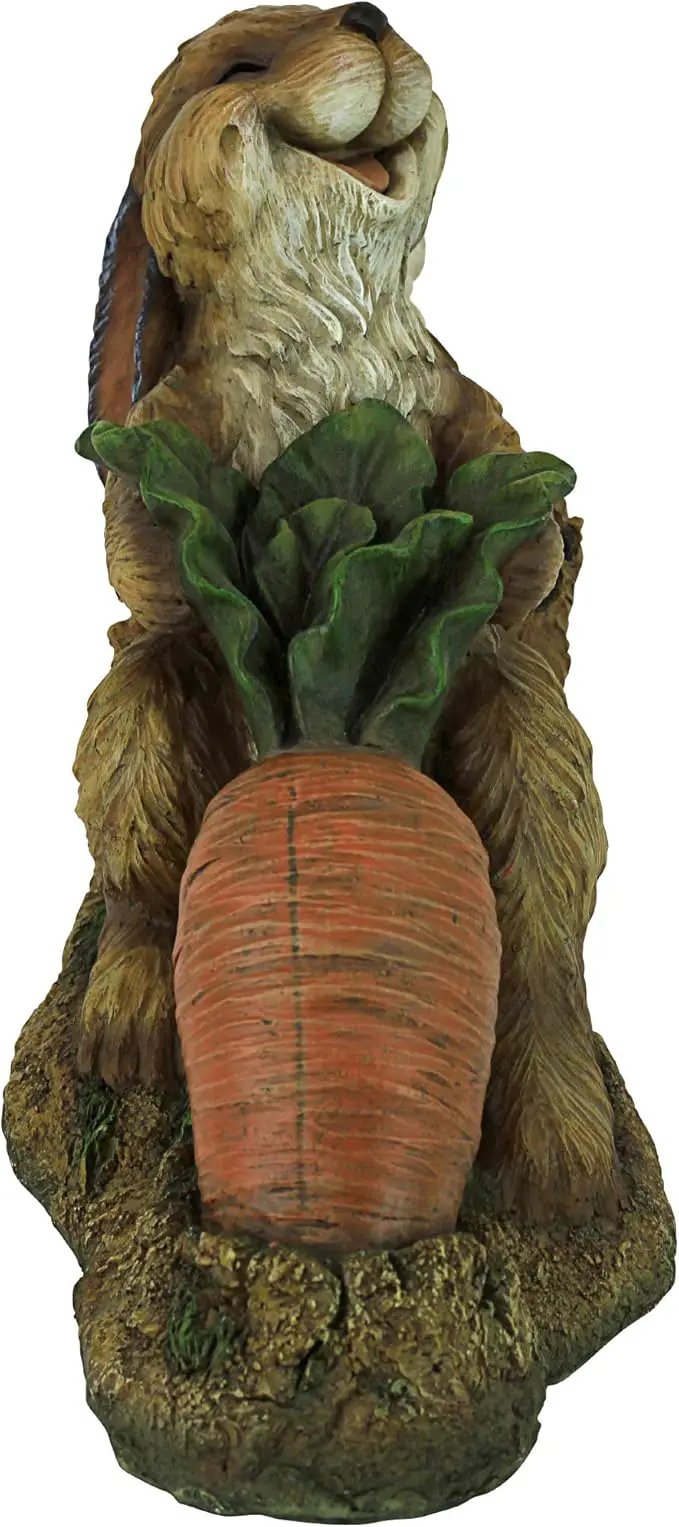 Design Toscano The Carrot Crew Rabbit Statue, Multicolored by GreenHaven Gardens