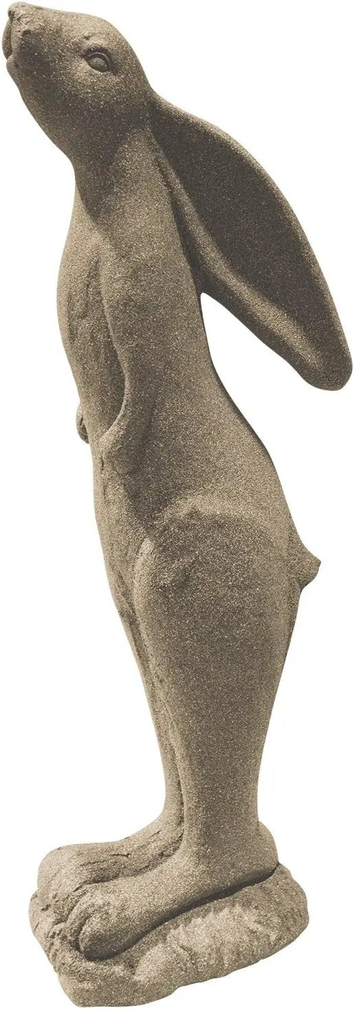 EMSCO Group Whimsical Rabbit Statue – Natural Sandstone Appearance – Made of Resin – Lightweight – 29” Height by GreenHaven Gardens