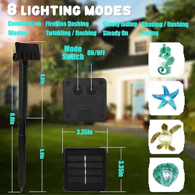 JASHIKA Solar Power Outdoor Coastal String Lights Garden Fence by GreenHaven Gardens