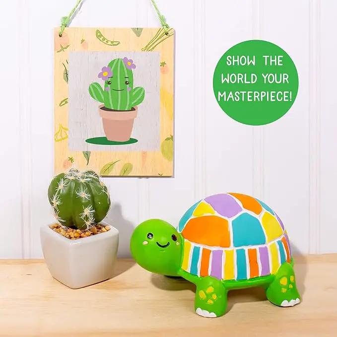 Creative Roots Paint Your Own Turtle, DIY Turtle, Kids Painting Set, Creativity, Ceramics to Paint, Paint Your Own Ceramic, Painting Kits for Kids Ages 5+ by GreenHaven Gardens