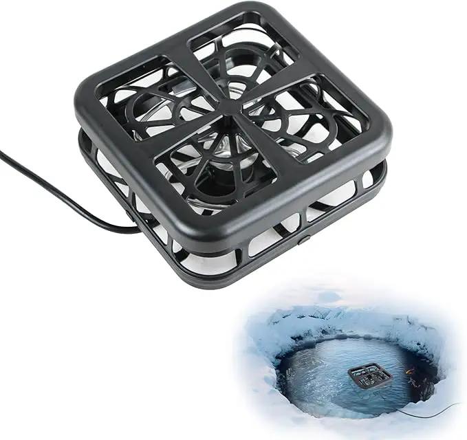 Aobiono Pond Heater De Icer, Winter Thermo Climate Floating Survival Solution for Outdoor Fish Pond Koi, Thermostat Control for Water Stock Tank Livestock Bird Bath Pet, 12 ft Cord (1500W) by GreenHaven Gardens