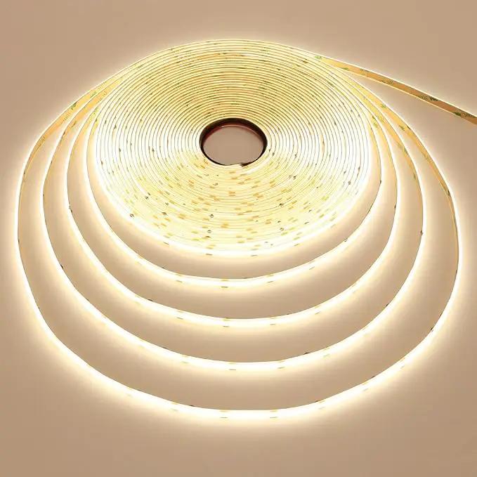 15M/49.2ft 24V COB LED Strip Light Waterproof IP65 Natural White 4000K Uniform Glow 5760LEDs CRI 93+ Flexible LED Tape Lights for DIY Cabinet Bedroom Kitchen Home Decor(No Power Supply) by GreenHaven Gardens