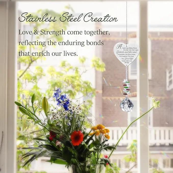 Memorial Gifts Crystal Garden Suncatcher, Sympathy Gifts for Loss of Loved One, in Memory of Loved One Gifts, Bereavement Gifts for Loss of Mom Dad, Cardinal Gifts Rainbow Maker Hanging Decoration by GreenHaven Gardens
