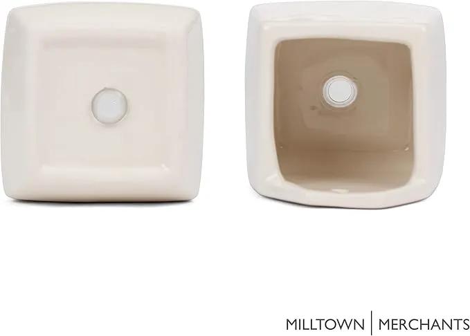 Milltown Merchants Succulent Wall Planter - Black Ceramic Planter - Succulent Plant Pot - Hanging Vase for Living Wall (1 Pack/Contemporary/White) by GreenHaven Gardens