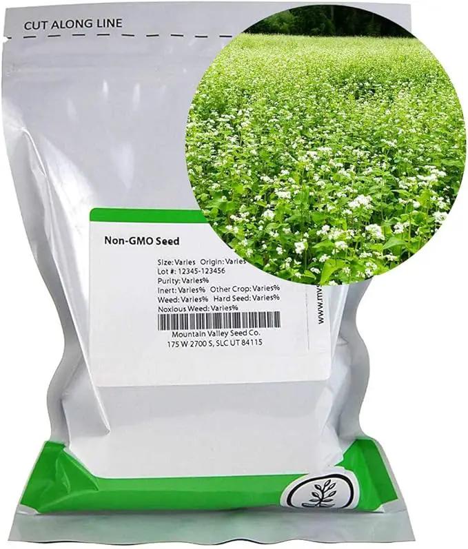 Buckwheat Seeds - 1 Lb ~15,000 Seeds - Organic, Non-GMO, Whole (Shell On) - Grow Buck Wheat Microgreens by GreenHaven Gardens