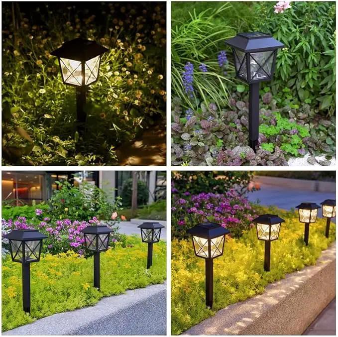 Large Rotating Solar Lights Outdoor Waterproof 2 Modes Twinkling Decorative Lights for Garden Yard Pathway Walkway Decorations Landscape Lighting. (Set of 4) by GreenHaven Gardens