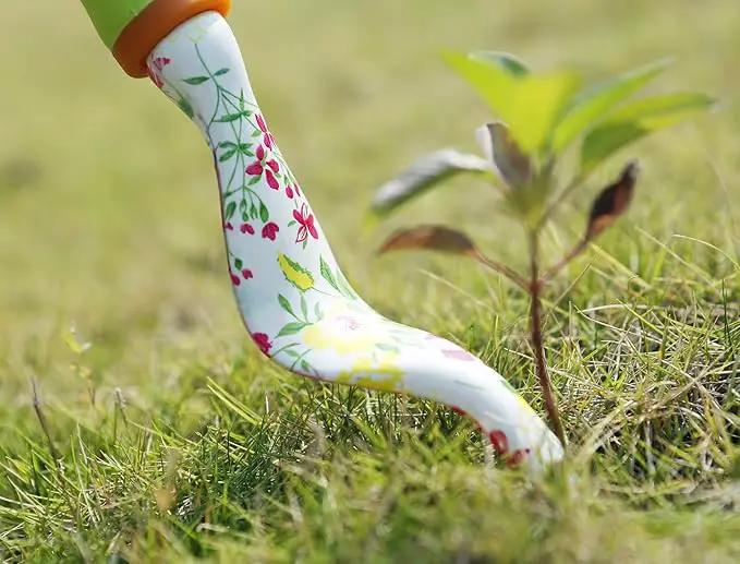 NAYE Garden Tool Set,Cute Gardening Gifts for Women,Birthday Gifts for Mom,Heavy Duty Tool Kit with Gloves,Garden Tote,Kneeling Pad,Hand Pruner,Trowel,Hand Rake,Weeder,Fork,Transplanter,Multicolor by GreenHaven Gardens