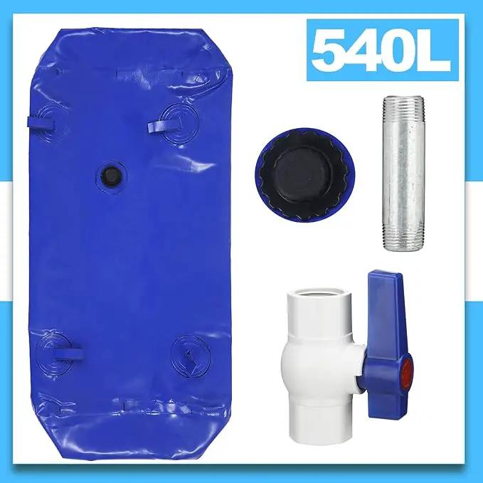 Kingdder Large Capacity Water Storage Bladder Emergency Water Bladder Tanks Foldable Storage Tank Portable Rainwater Bag for Drought Resistance Fire Protection Agricultural Irrigation(540L) by GreenHaven Gardens
