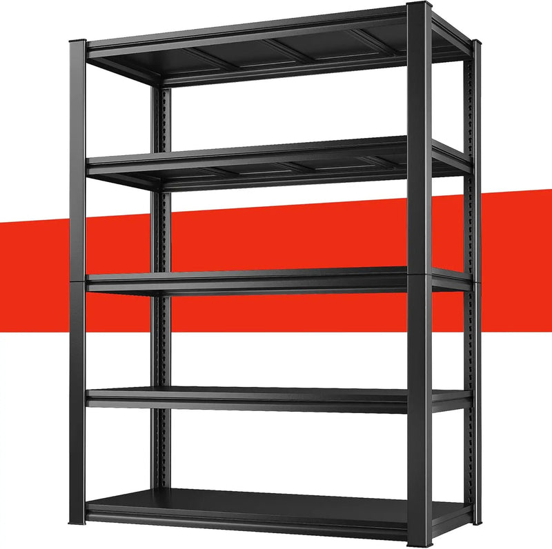 Raybee Garage Shelving 2000LBS Storage Shelves Adjustable Metal Shelves 5 Tier Heavy Duty Shelving Metal Shelf for Basement Pantry Kitchen 32" W x 16.5" D x 63" H by GreenHaven Gardens
