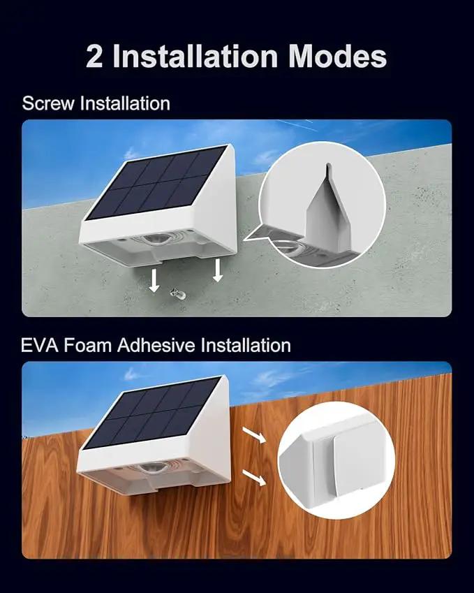 12 Pack Decorative Solar Powered Fence Lights Outdoor Waterproof with Warm White LED Spot Lens, for Outside Deck, Patio, Yard, Rail, Garage, Designed for Wall Lighting, Easy Install ( White Shell ) by GreenHaven Gardens