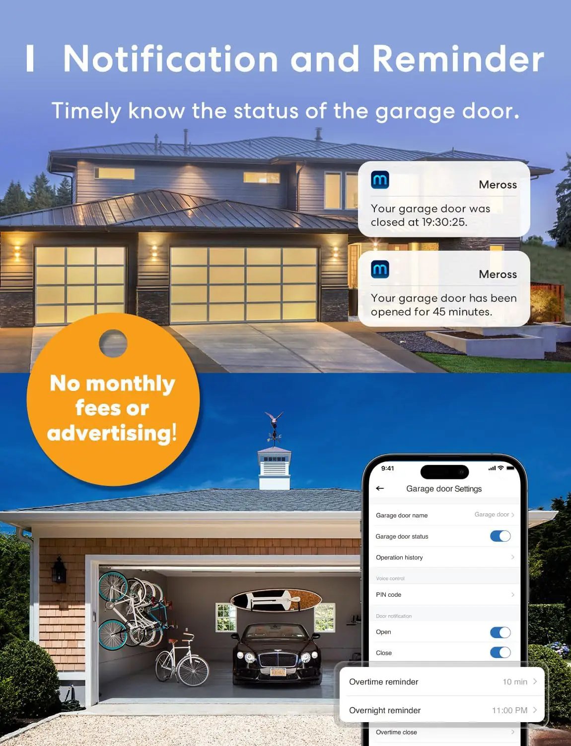 meross Smart Garage Door Opener Remote with External Antenna, Up to 3 Single Doors, Compatible with Apple HomeKit, Amazon Alexa, Google Assistant, SmartThings, App Control, No Hub Needed by GreenHaven Gardens