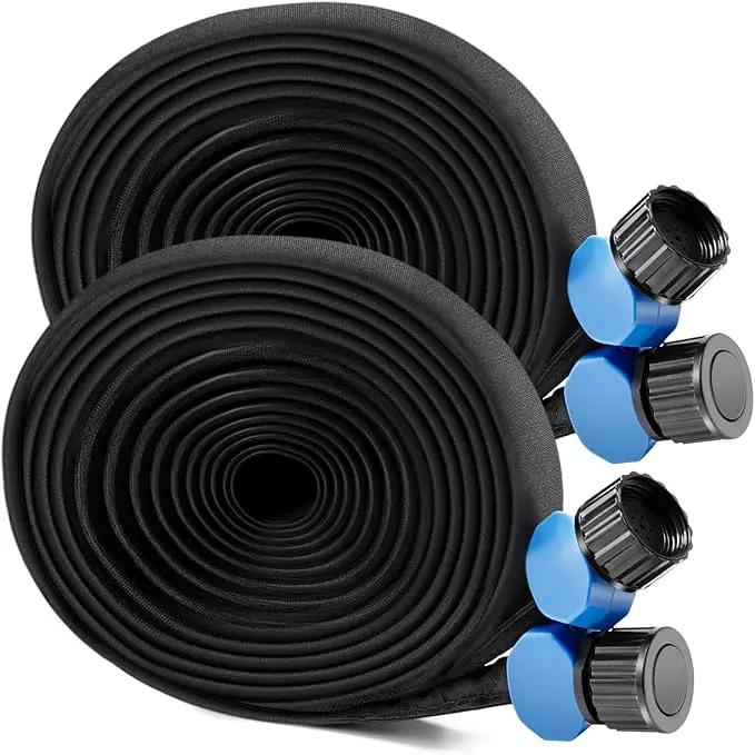 IPOW 50ft + 50ft IPOW Heavy Duty Double Layer Design Saves 80% Water Leak Proof Soaker Hose, Drip Watering Hose for Garden, Lawn, Flower Bed, Vegetable Field (50 FT x 2Pack) by GreenHaven Gardens