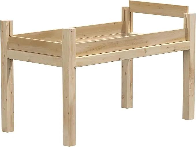 Greenes Fence Original Cedar Elevated Garden Bed, 24" W x 48" L x 31" H - Made in USA with North American Cedar by GreenHaven Gardens