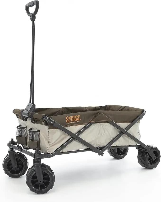 Creative Outdoor Original Folding Wagon All-Terrain Wheels by GreenHaven Gardens