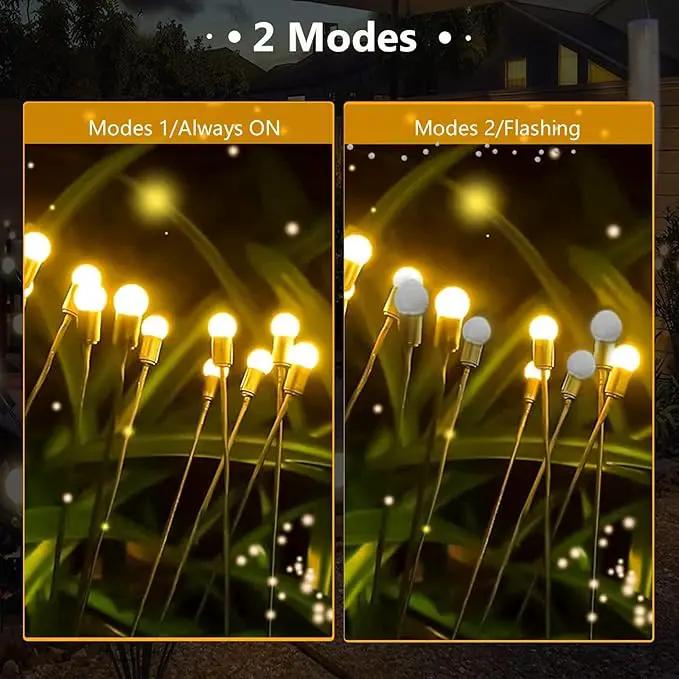 2-Pack Solar Garden Lights, 16 LED Solar Lights Outdoor for Garden Decor, Waterproof Firefly Light Outdoor (Sway by Wind), Swaying Light for Outside Yard Pathway Landscape Decorations (Warm White) by GreenHaven Gardens