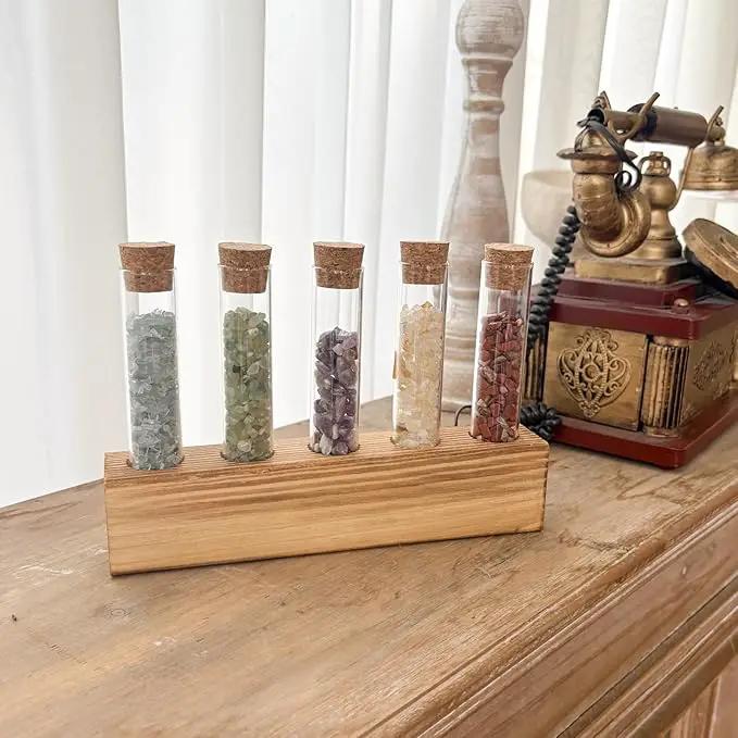 KAXYEW Glass Test Tubes with Cork Stoppers, Small Clear Glass Test Tube Plants Propagation Station for Scientific Experiments, Plant Cuttings Handmade Crafts Party Candy Storage by GreenHaven Gardens