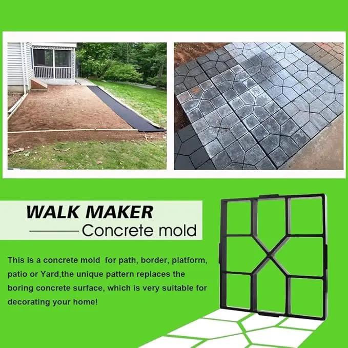 Walk Maker Reusable Concrete Molds Paving Lawn Patio Yard DIY Walkway Pavement (Cross Square)… by GreenHaven Gardens