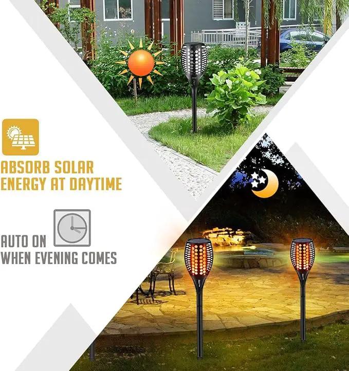 Aityvert Upgraded Solar Torch Lights 43 inches Flickering Dancing Flames Waterproof Outdoor Landscape Decorations Lighting Dusk to Dawn Auto On/Off Solar Lights for Halloween Christmas 2-Pack by GreenHaven Gardens