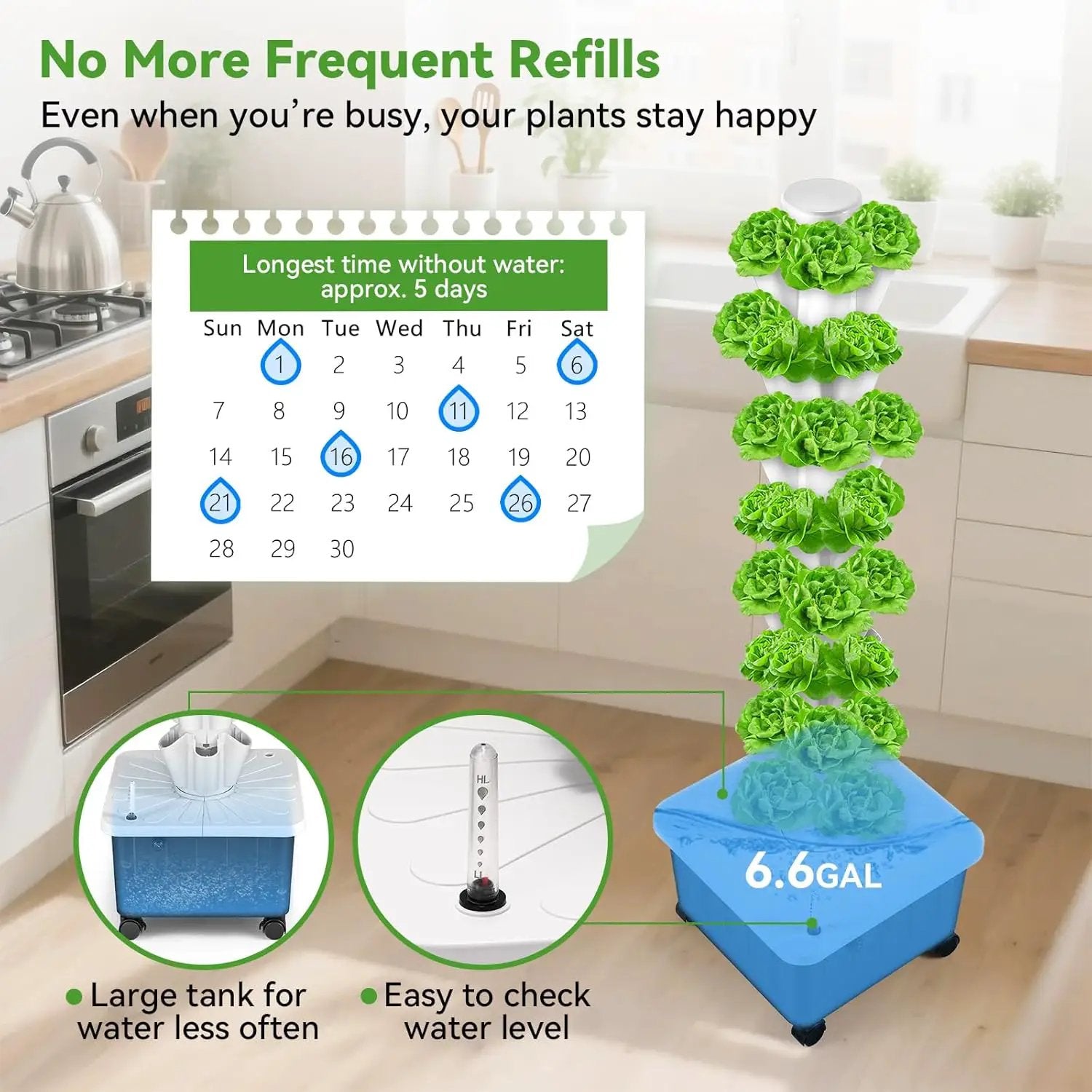 BAOSHISHAN Vertical Hydroponic Garden Tower, 40 Pods 8 Tiers Hydroponics Tower Outdoor, Vertical Hydroponic System with Water Pump for Vegetable Herb Fruit by GreenHaven Gardens