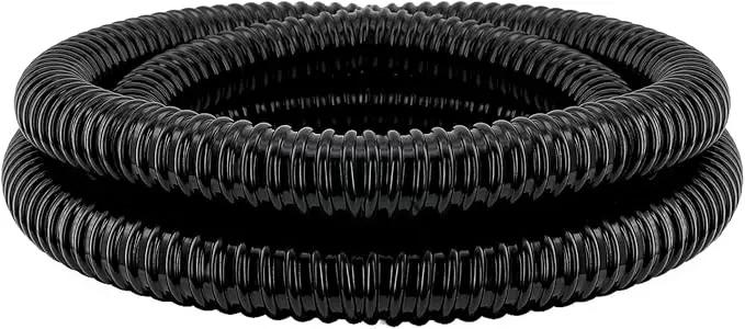 1" Dia. Corrugated Pond Tubing 1-Inch ID, 3.9 FT Length, Black PVC Kinkproof Strong Flex Tubing by GreenHaven Gardens